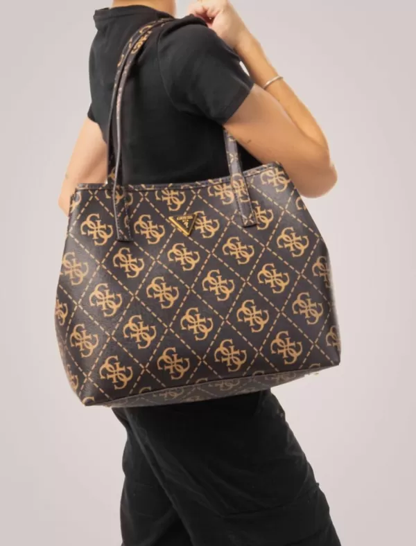 GUESS Bolso Mujer Bolsos Vikky Large Marron>Mujer Bolsos