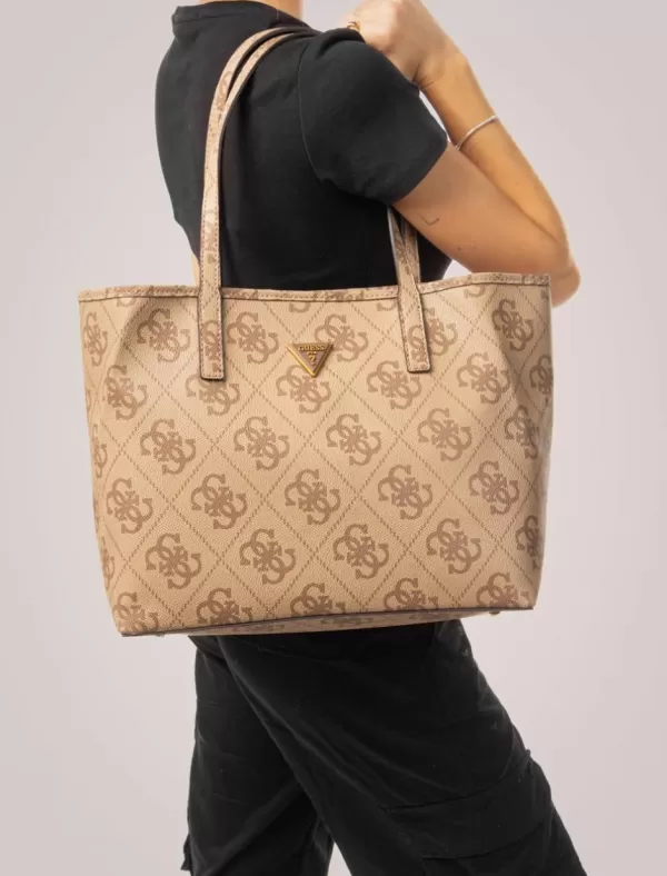 GUESS Bolso Mujer Bolsos Vikky Tote Taupe>Mujer Bolsos