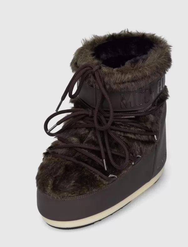 MOON BOOT Botin Icon Low Faux Fur Marron>Mujer Botines