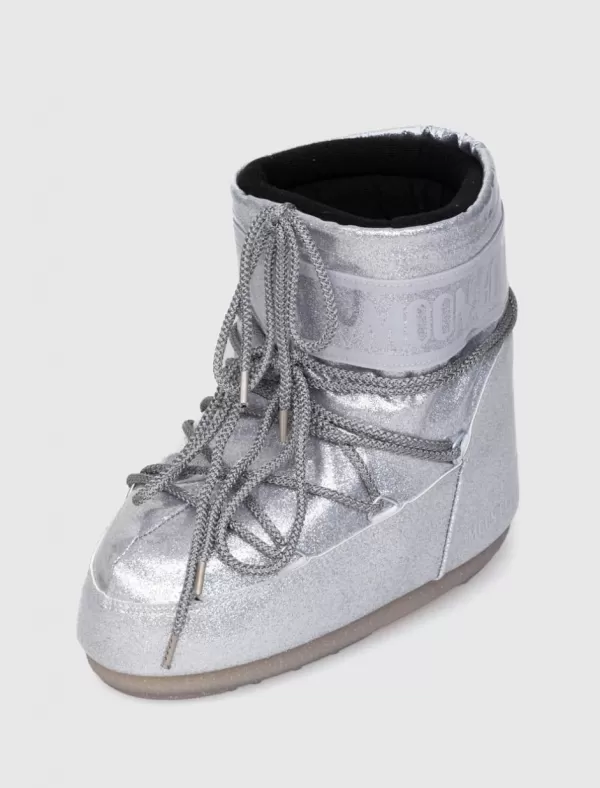 MOON BOOT Botin Icon Low Glitter Plata>Mujer Botines