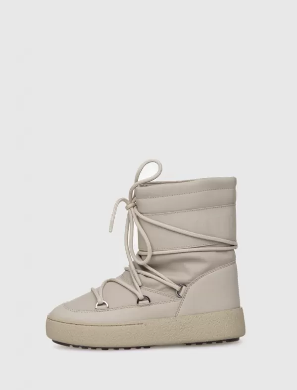 MOON BOOT Botin Track Tube Rubber Beig>Mujer Botines