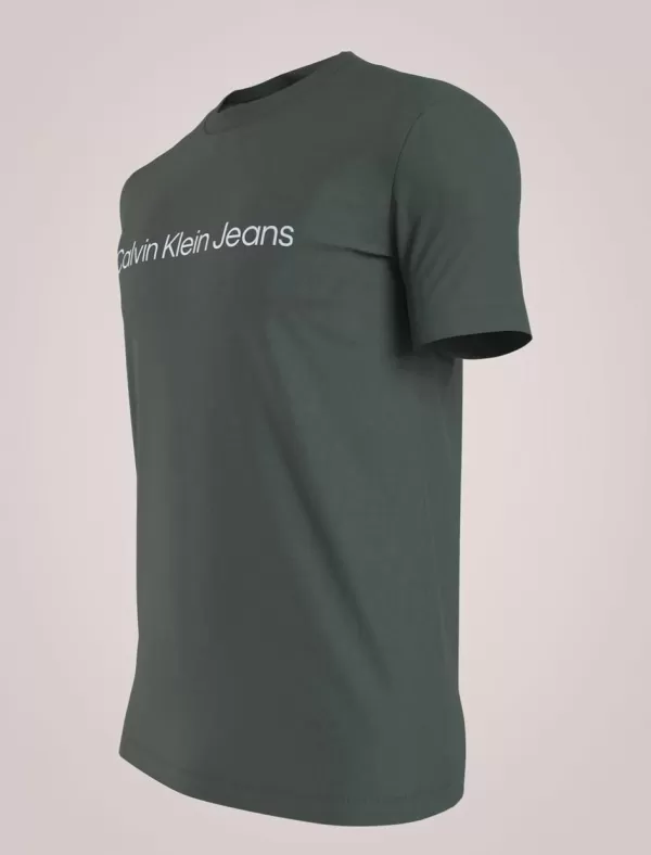 CALVIN KLEIN Camiseta Hombre Institutional Logo Slim Tee Verde>Hombre Camisetas