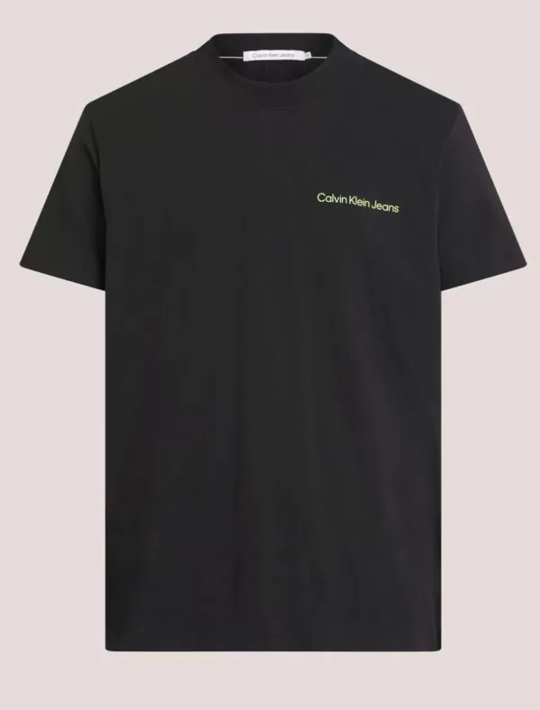 CALVIN KLEIN Camiseta Hombre Logo Tape Tee Negro>Hombre Camisetas