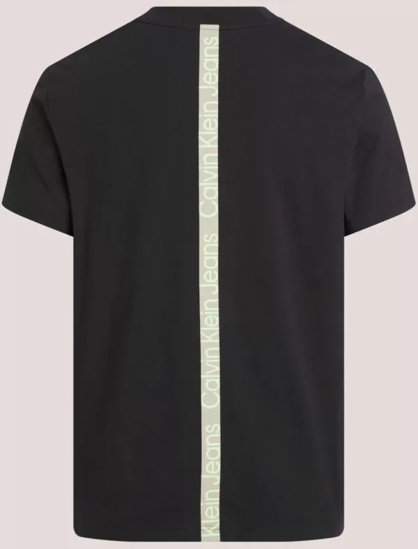 CALVIN KLEIN Camiseta Hombre Logo Tape Tee Negro>Hombre Camisetas