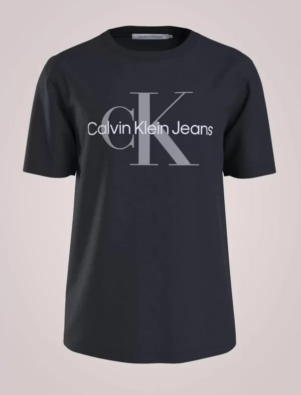 CALVIN KLEIN Camiseta Hombre Seasonal Monologo Tee Negro>Hombre Camisetas