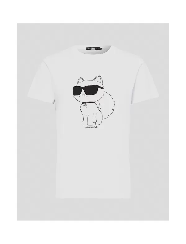KARL LAGERFELD Camisetas Ikonik 2.0 Choupette T-Shirt Blanco>Mujer Camisetas