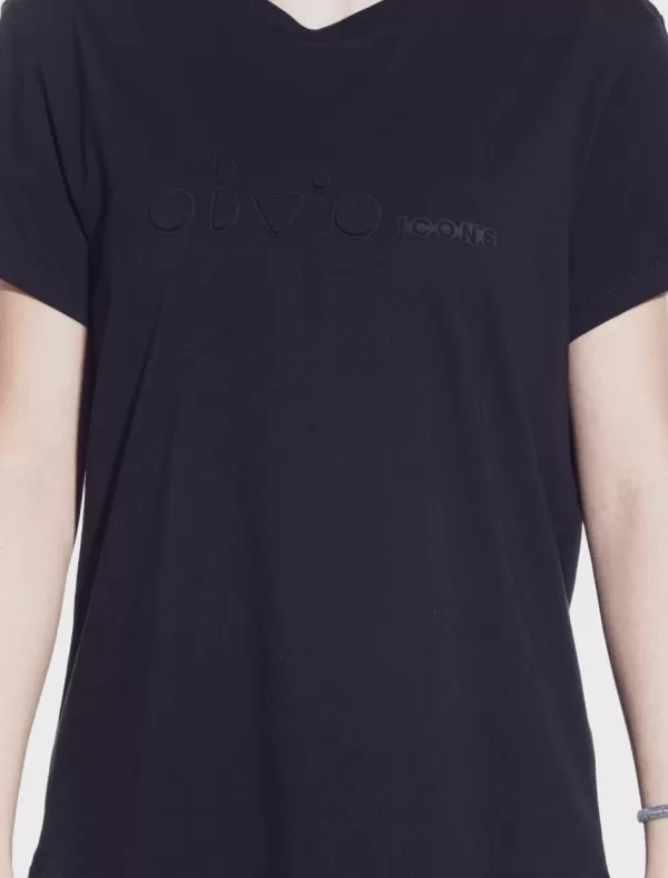 OBVIO Camisetas Creta Negro>Mujer Camisetas