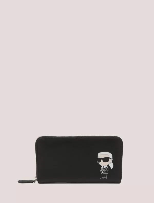 KARL LAGERFELD Cartera K/Ikonik 2.0 Leather Cont Wllt Negro>Mujer Carteras