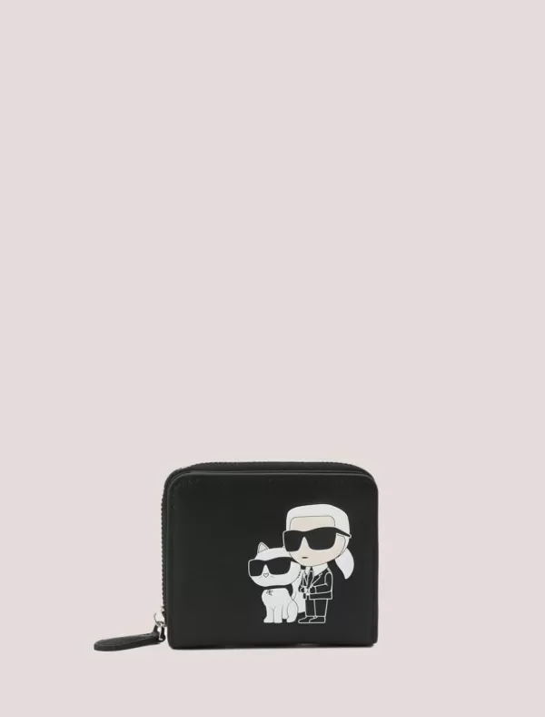 KARL LAGERFELD Cartera K/Ikonik 2.0 Leather Sm Zipwlt Negro>Mujer Carteras