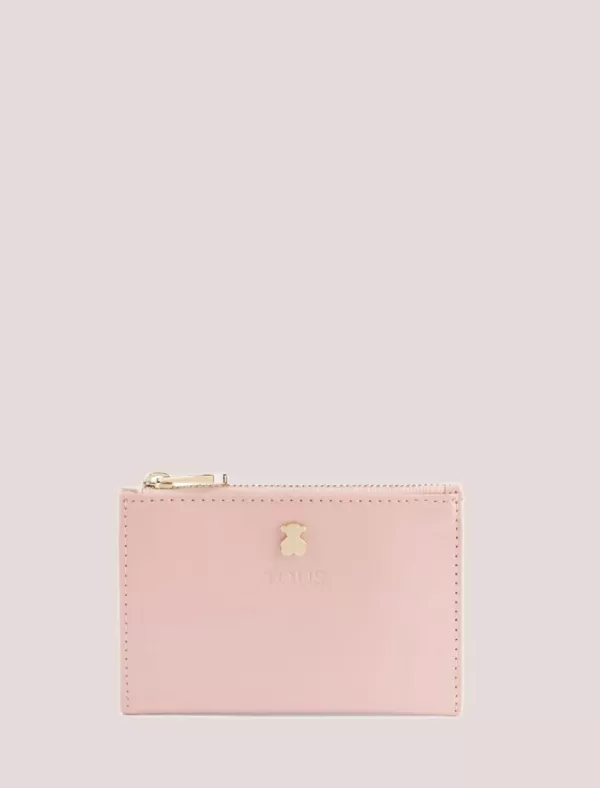 TOUS Cartera Mujer Dorp Monedero-Tarjetero Rosa>Mujer Carteras