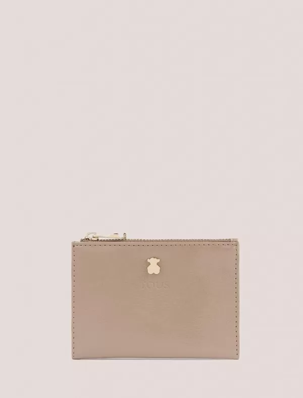 TOUS Cartera Dorp Monedero-Tarjetero Taupe>Mujer Carteras