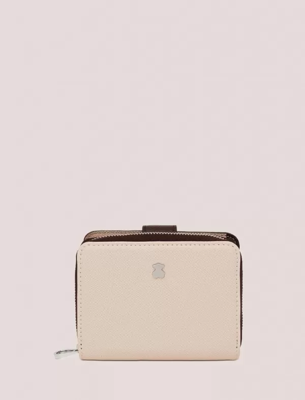 TOUS Cartera New Dubai Saffiano Billetera S Beig>Mujer Carteras
