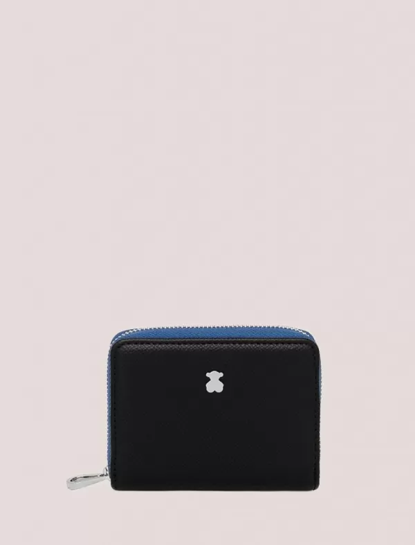 TOUS Cartera New Dubai Saffiano Monedero M Negro>Mujer Carteras