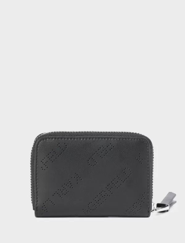 KARL LAGERFELD Carteras Mujer K/Punched Sm Zip Wit Negro>Mujer Carteras