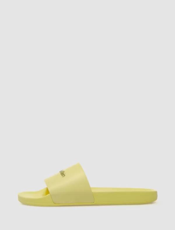 CALVIN KLEIN Chancla Pool Slide Rubber Amarillo>Hombre Chanclas