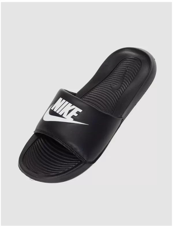 NIKE Chancla Victori Negro Logo Blanco>Hombre Chanclas