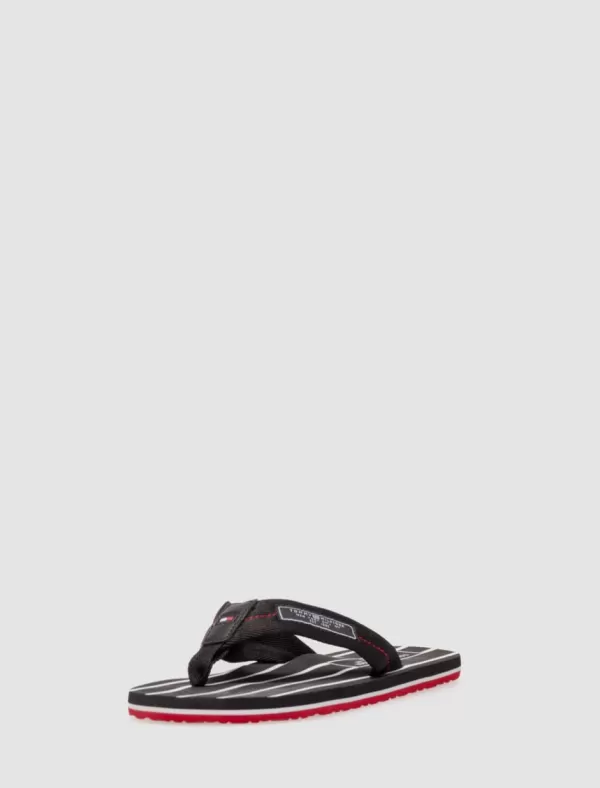 TOMMY HILFIGER Chancla Patch Hilfiger Beach Sandal Negro>Hombre Chanclas