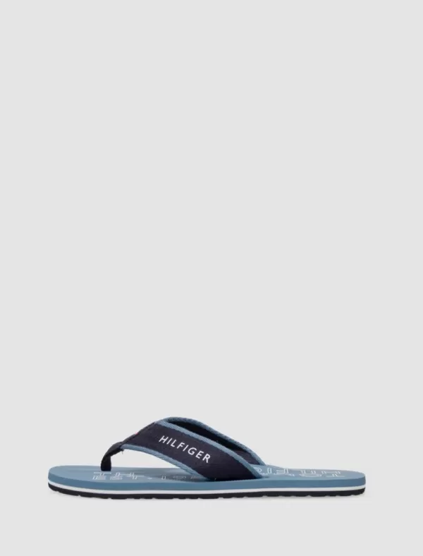 TOMMY HILFIGER Chancla Sporty Hilfiger Beach Sandal Azul>Hombre Chanclas