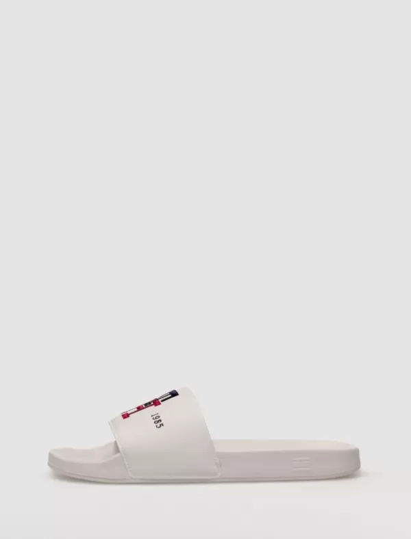 TOMMY HILFIGER Chancla Th Embroidery Pool Slide Blanco>Hombre Chanclas