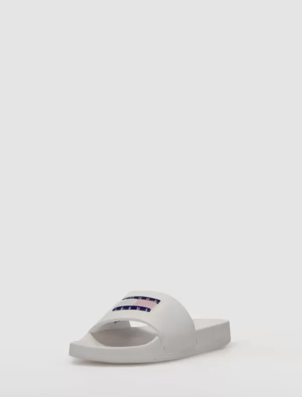TOMMY HILFIGER Chancla Tommy Jeans Flag Print Pool Sld Blanco>Mujer Chanclas