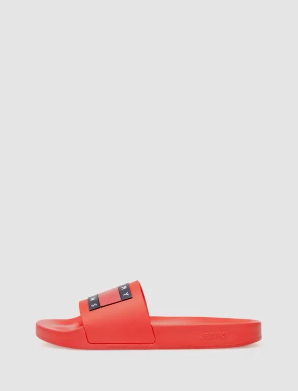 TOMMY HILFIGER Chancla Tommy Jeans Pool Slide Ess Rojo>Hombre Chanclas