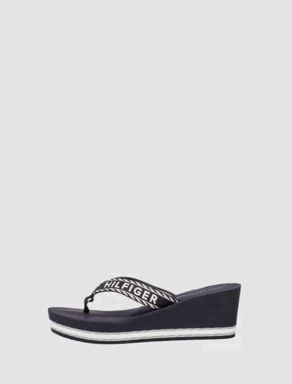TOMMY HILFIGER Chancla Tommy Webbing H Wedgw Sandal Marino>Mujer Chanclas