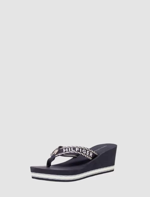 TOMMY HILFIGER Chancla Tommy Webbing H Wedgw Sandal Marino>Mujer Chanclas