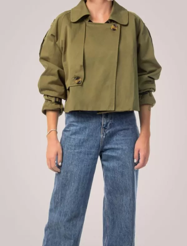OBVIO Chaqueta Aikha Kaki>Mujer Cazadoras Y Chaquetas