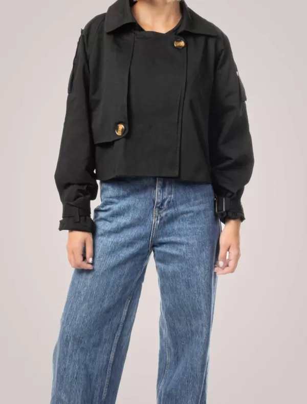 OBVIO Chaqueta Aikha Negro>Mujer Cazadoras Y Chaquetas