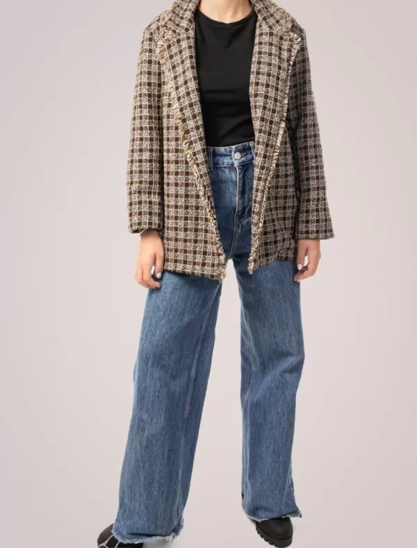 OBVIO Chaqueta Giacca Marron>Mujer Cazadoras Y Chaquetas
