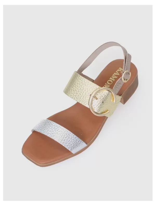 KAMOME Sandalia Gala Platino>Mujer Sandalias