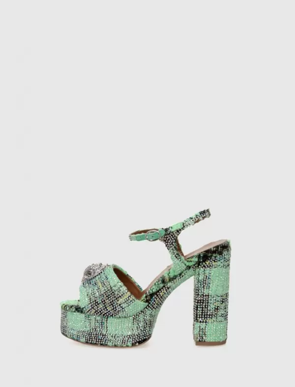 KURT GEIGER Sandalia Kensington Platform Sdl Verde>Mujer Sandalias
