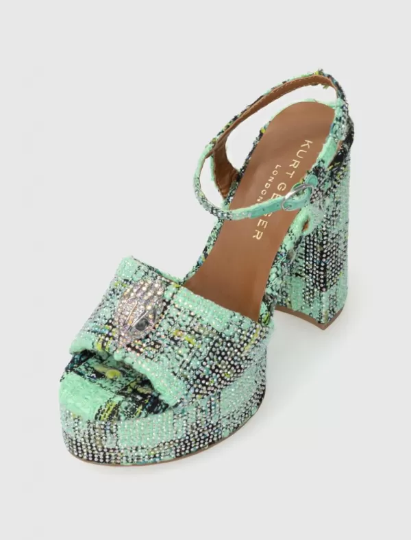 KURT GEIGER Sandalia Kensington Platform Sdl Verde>Mujer Sandalias
