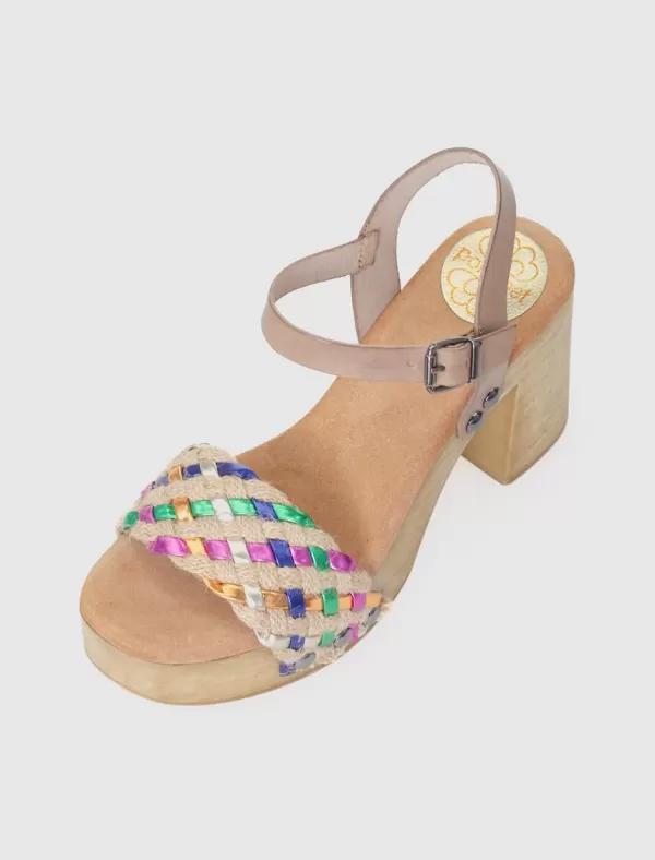 PORRONET Sandalia Vanesa Beig>Mujer Sandalias