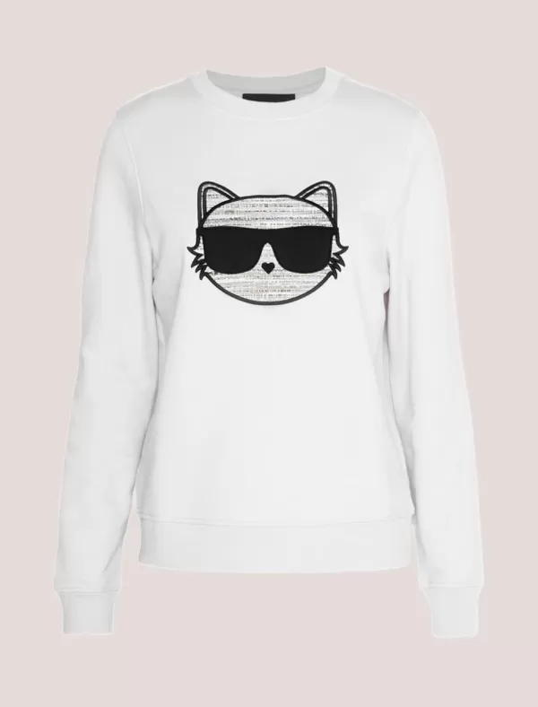 KARL LAGERFELD Sudadera Boukle Choupette Sweartshirt Blanco>Mujer Sudaderas