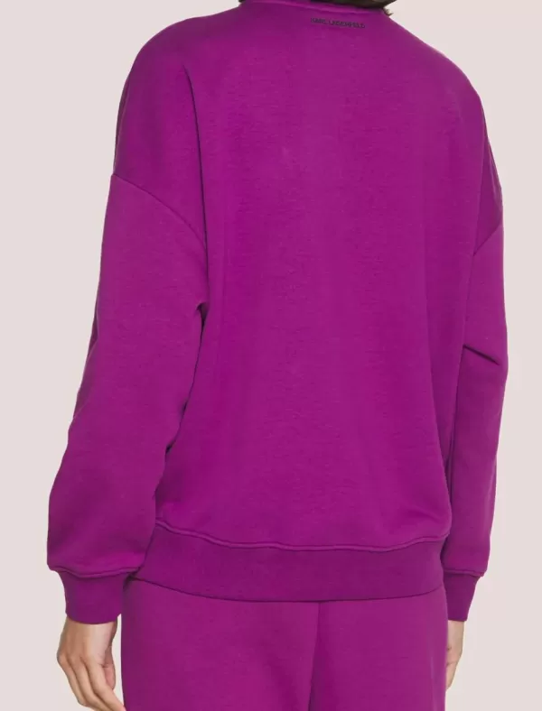 KARL LAGERFELD Sudadera Rhinestone Sweartshirt Fuxia>Mujer Sudaderas