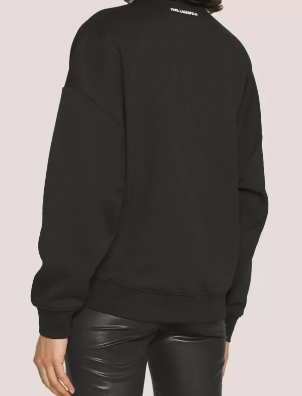 KARL LAGERFELD Sudadera Rhinestone Sweartshirt Negro>Mujer Sudaderas