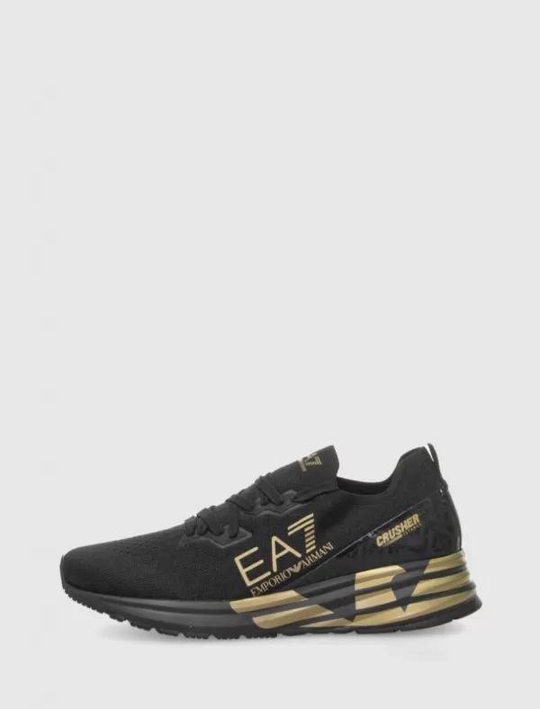 ARMANI EA7 Zapatilla Crusher Distanca Knit Negro>Hombre Zapatillas