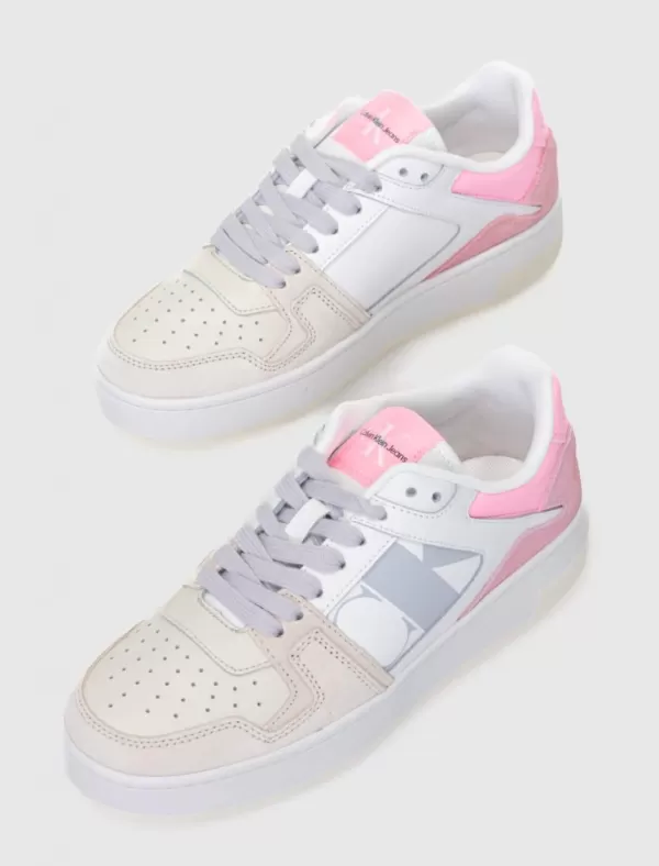 CALVIN KLEIN Zapatilla Basket Cupsole Laceup Mixn Lth Wn Beig>Mujer Zapatillas