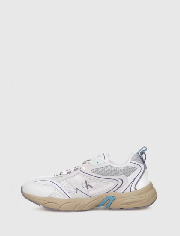 CALVIN KLEIN Zapatilla Retro Tennis Su-Mesh Wn Blanco>Hombre Zapatillas