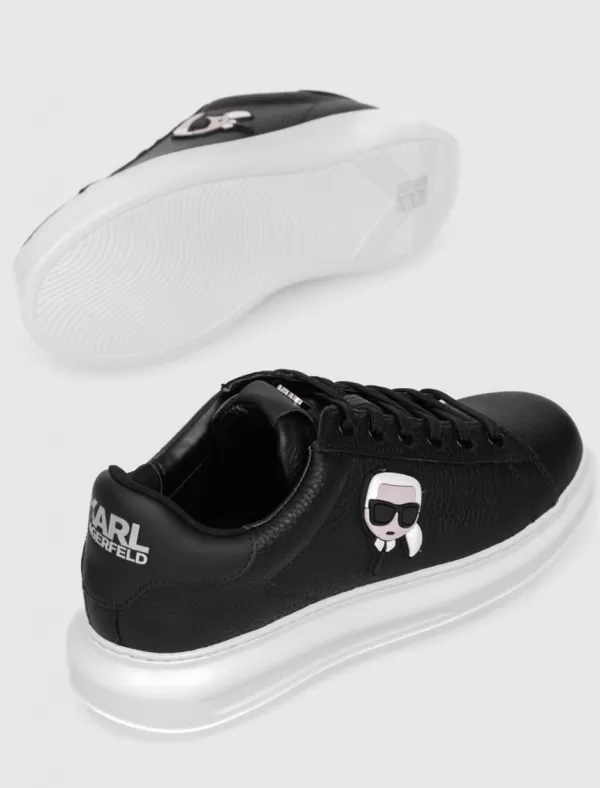 KARL LAGERFELD Zapatilla Kapri Mens Kc Ikonic 3D Metal Lace Negro>Hombre Zapatillas