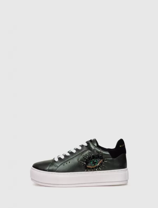 KURT GEIGER Zapatilla Laney Eye-Petrol-Leather Verde>Mujer Zapatillas