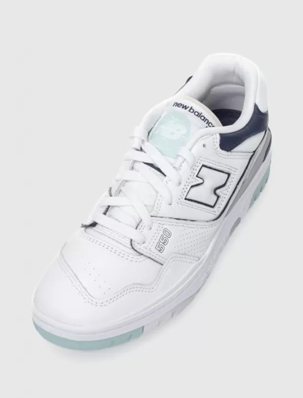 NEW BALANCE Zapatilla Bb550 Blanco/Azul>Hombre Zapatillas