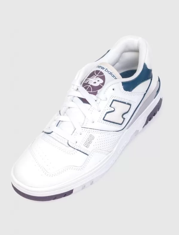 NEW BALANCE Zapatilla Bb550 Blanco/Verde>Hombre Zapatillas