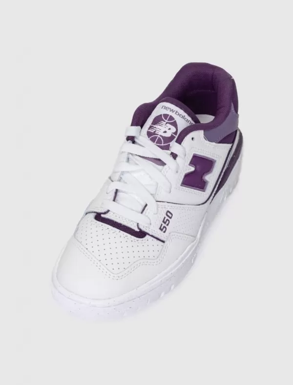 NEW BALANCE Zapatilla Bbw550 Blanco/Lila>Mujer Zapatillas