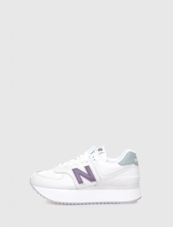 NEW BALANCE Zapatilla Wl574 Blanco/Lila>Mujer Zapatillas