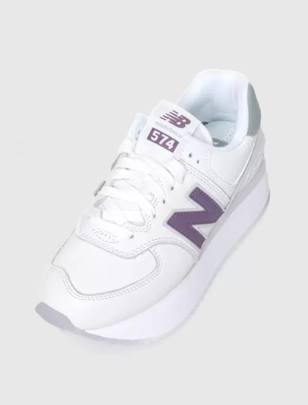 NEW BALANCE Zapatilla Wl574 Blanco/Lila>Mujer Zapatillas