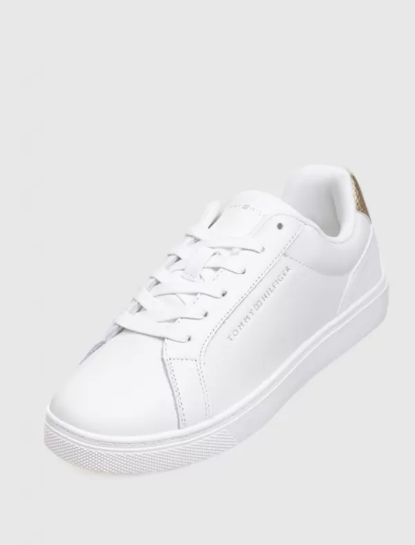 TOMMY HILFIGER Zapatilla Essential Cupsole Sneaker Gold Blanco>Mujer Zapatillas