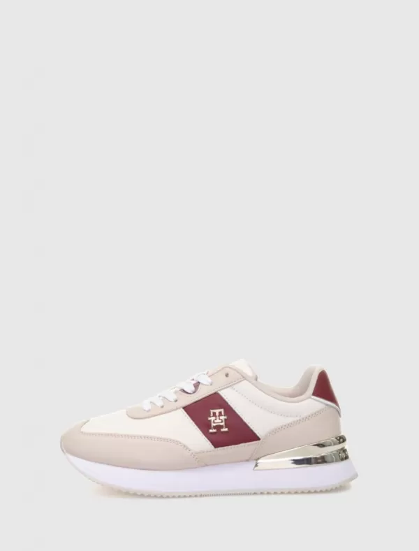 TOMMY HILFIGER Zapatilla Th Elevated Feminine Runner Gld Beig>Mujer Zapatillas
